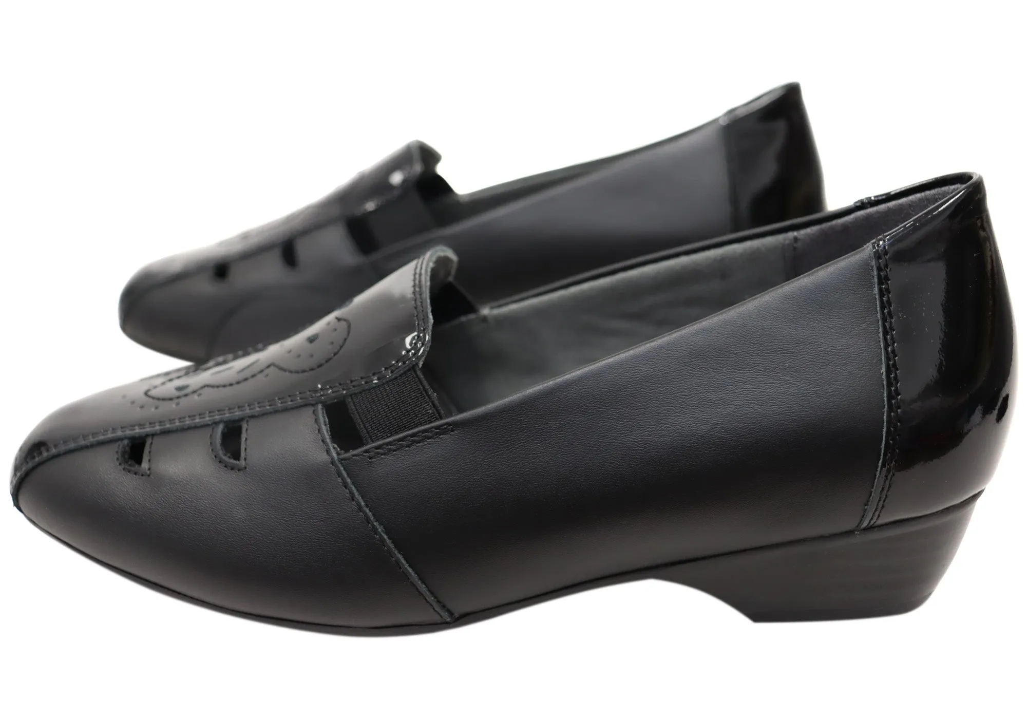 Homyped Tayla Womens Comfortable Leather Low Heel Shoes