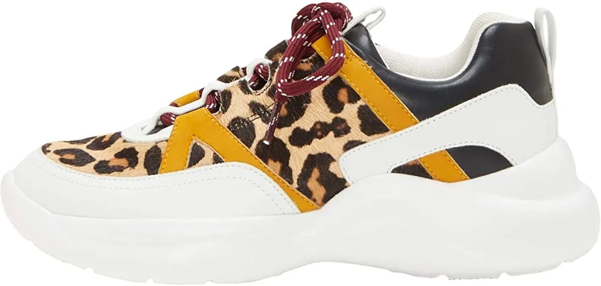 INC Gemella Animal-Print Sneakers Leopard/Mustard