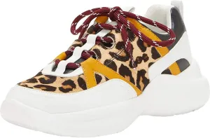 INC Gemella Animal-Print Sneakers Leopard/Mustard