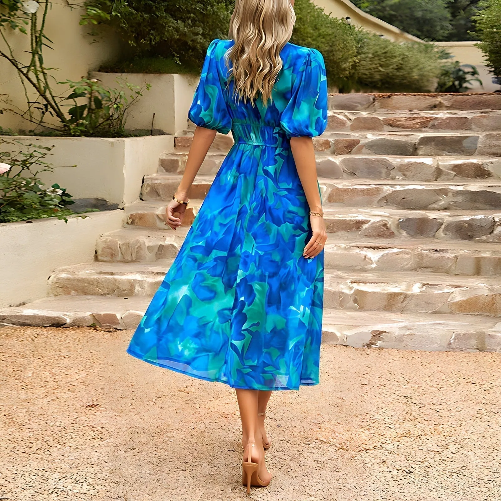 Jenny - Mid-length dress with V-neck