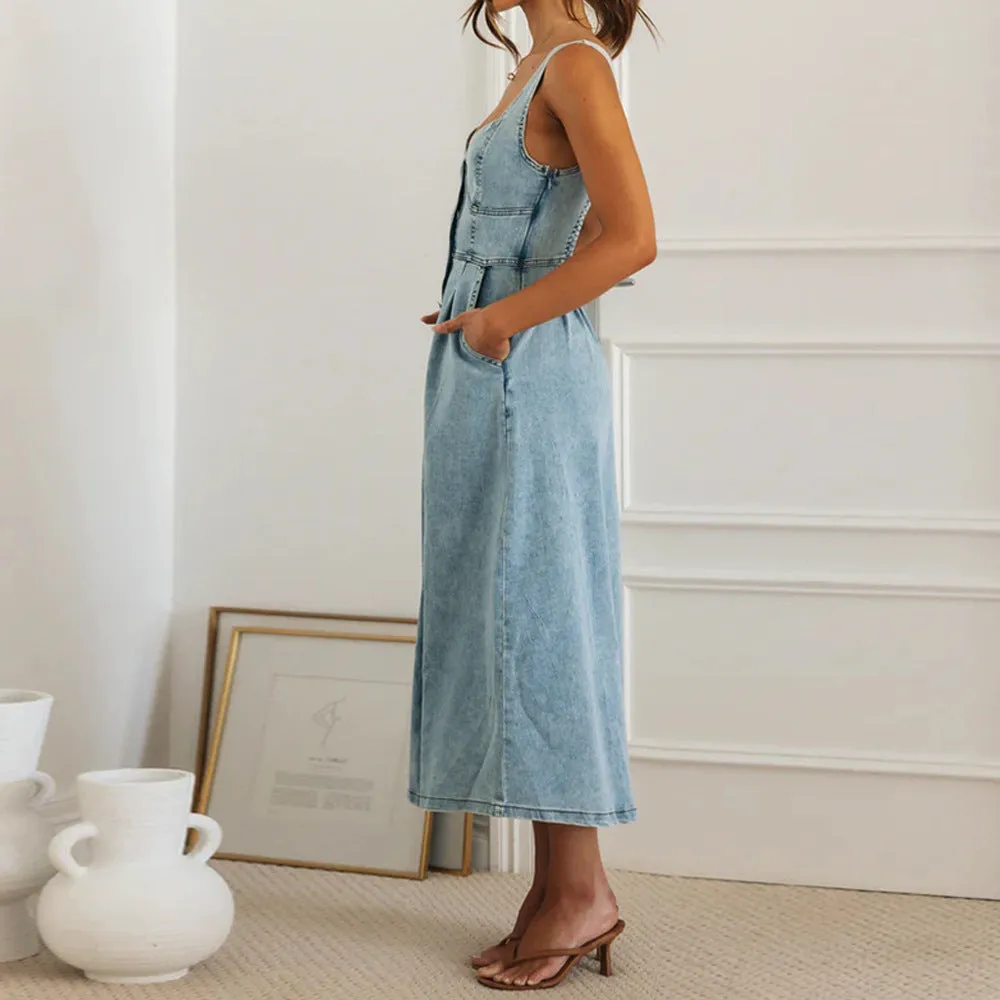Jessamine | Stylish Denim Button-Down Dress
