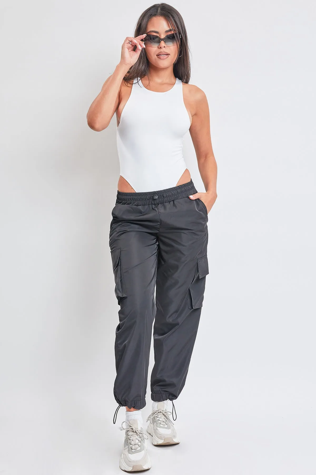 Junior High Rise Nylon Cargo Jogger, Pack of 6