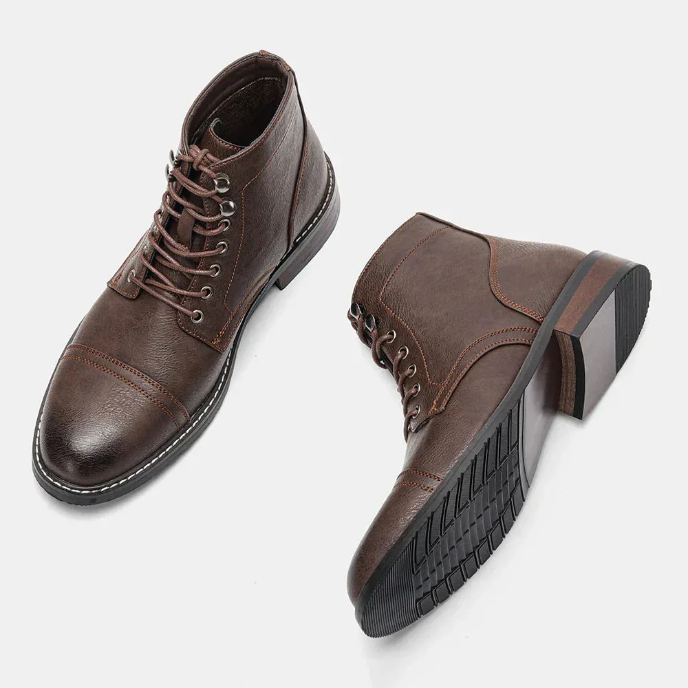 Keith | Classic Cap Toe Vintage Derby Boots