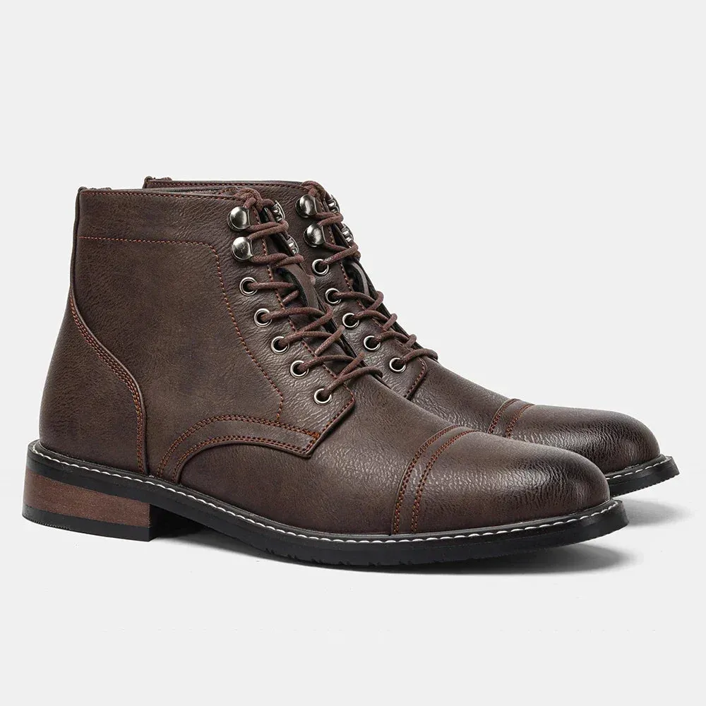 Keith | Classic Cap Toe Vintage Derby Boots