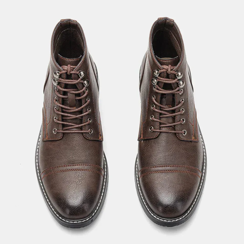 Keith | Classic Cap Toe Vintage Derby Boots