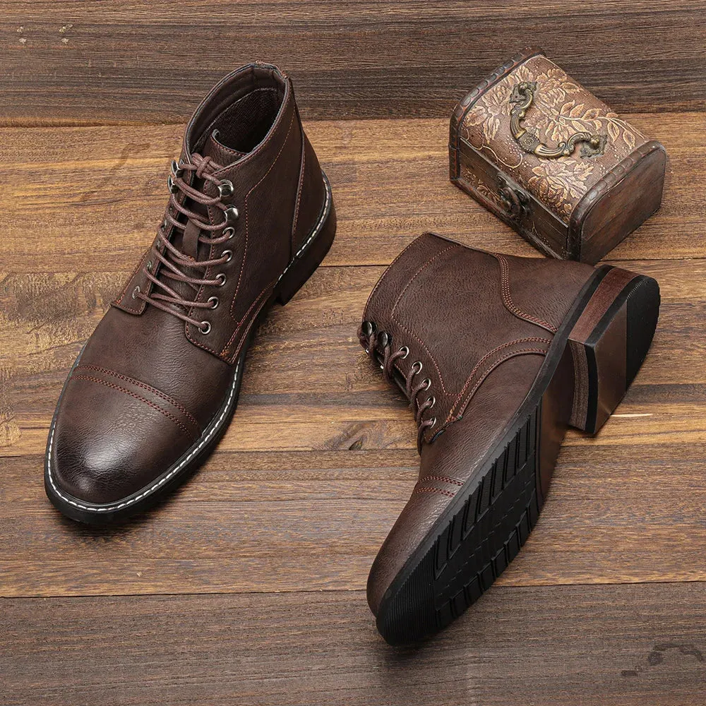 Keith | Classic Cap Toe Vintage Derby Boots
