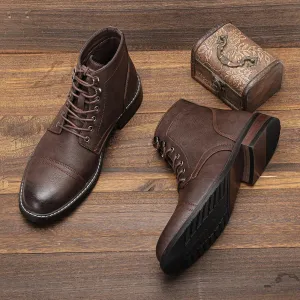 Keith | Classic Cap Toe Vintage Derby Boots