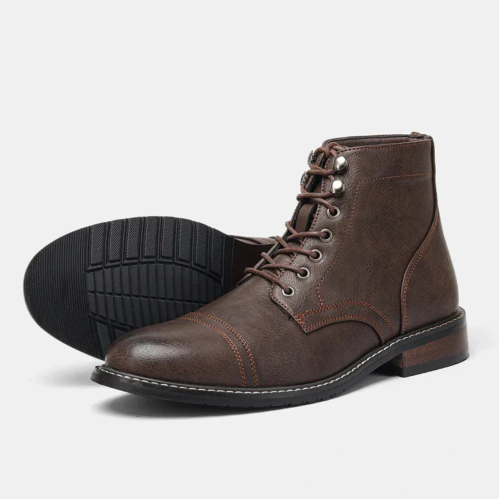 Keith | Classic Cap Toe Vintage Derby Boots