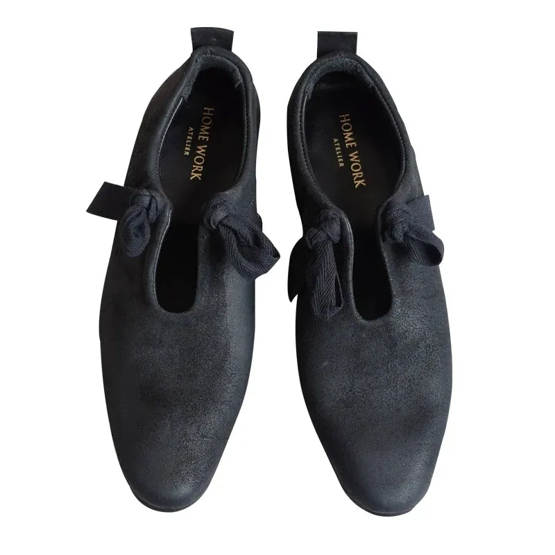 Lace-Up Suede Shoes