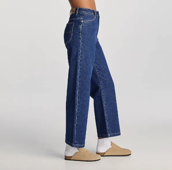 Lee Riders Hi Wide Leg | Indigo Wave Petite Fit