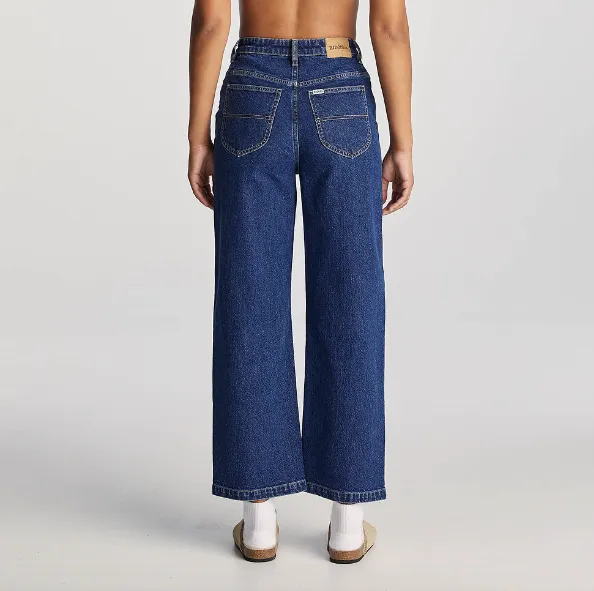 Lee Riders Hi Wide Leg | Indigo Wave Petite Fit
