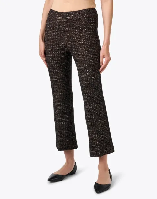 Leo Metallic Brown Crop Flare Pant