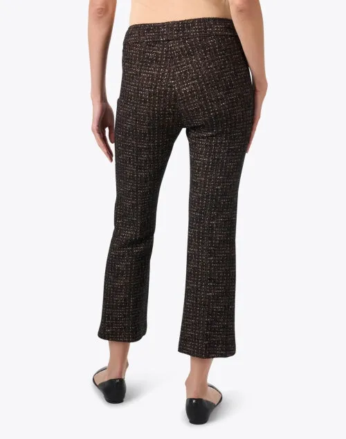 Leo Metallic Brown Crop Flare Pant