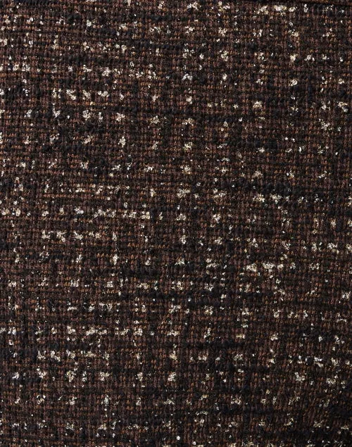 Leo Metallic Brown Crop Flare Pant