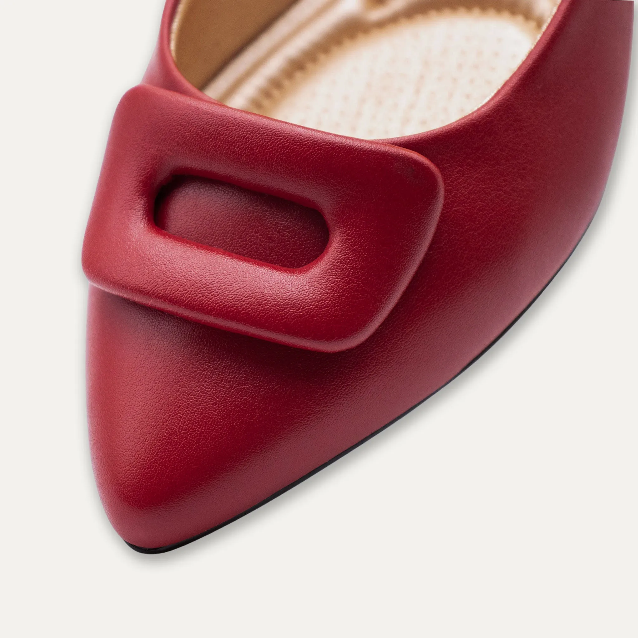Lia Red Pointed Toe Flats