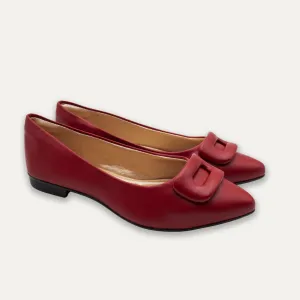 Lia Red Pointed Toe Flats