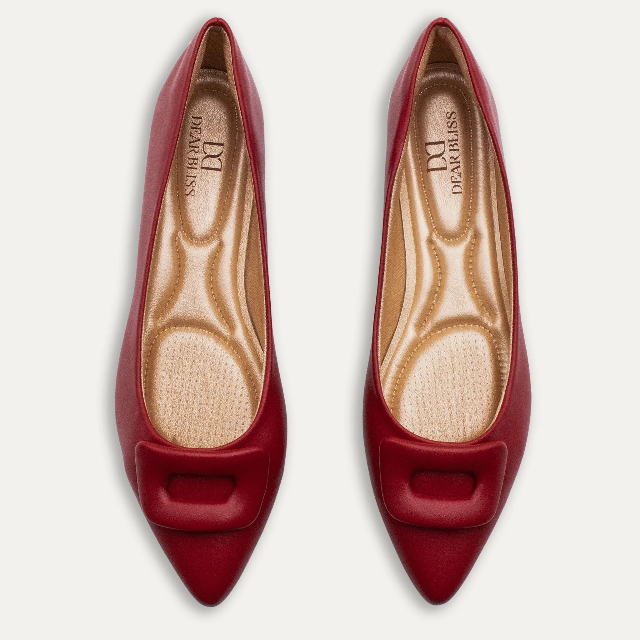 Lia Red Pointed Toe Flats
