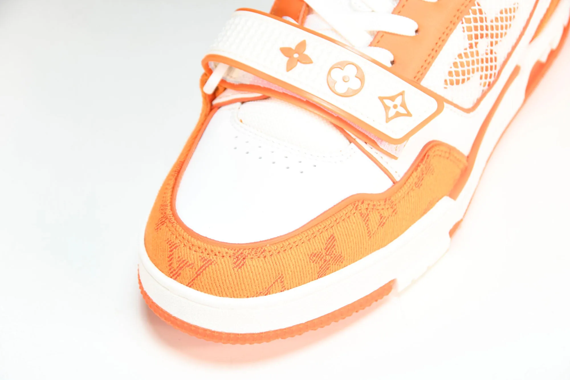 Louis Vuittоп Trainer Low Velcro Strap 'Monogram Denim Orange'