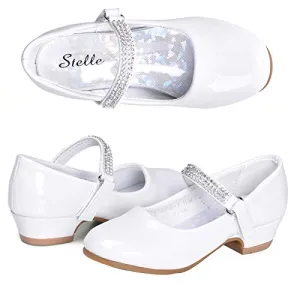 Low Heel Mary Jane Shoes: Stelle Girls' Party Dress Shoes