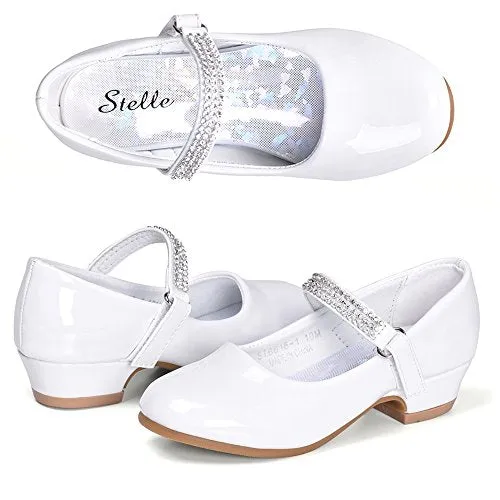 Low Heel Mary Jane Shoes: Stelle Girls' Party Dress Shoes