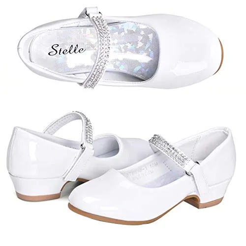 Low Heel Mary Jane Shoes: Stelle Girls' Party Dress Shoes