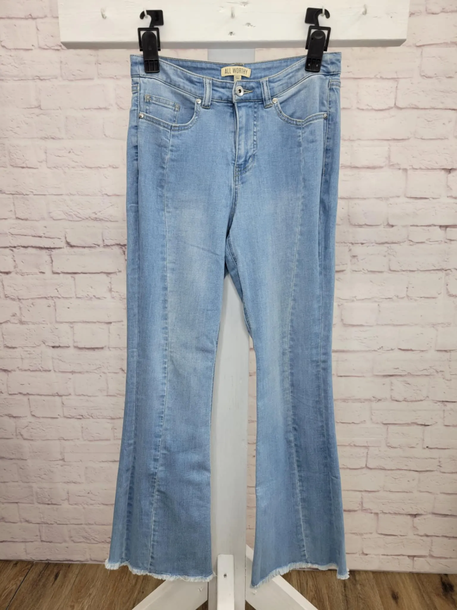 LT. WASH A517354 All Worthy Hunter McGrady Regular Indigo Raw Hem Jeans (MULTIPLE SIZES AVAILABLE)