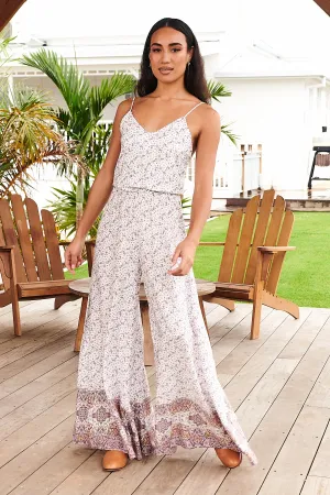 Lulu Print Crystal Jumpsuit
