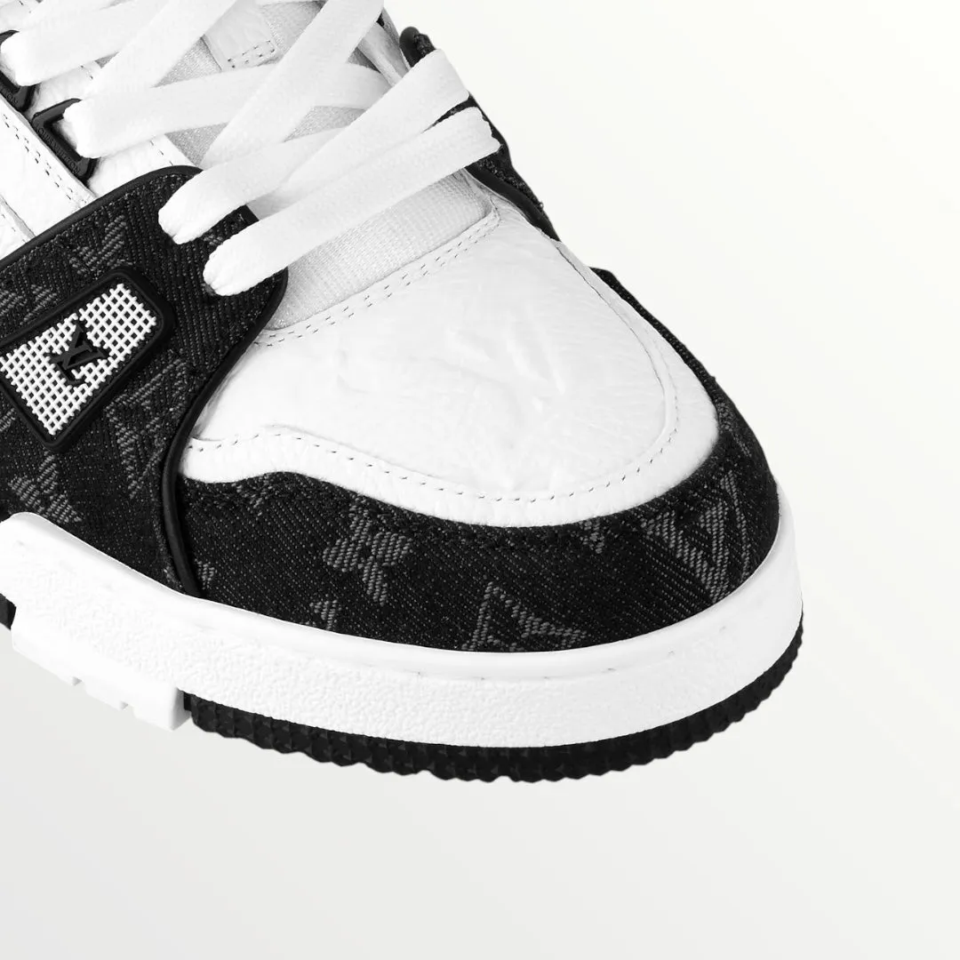 lv trainer sneaker black