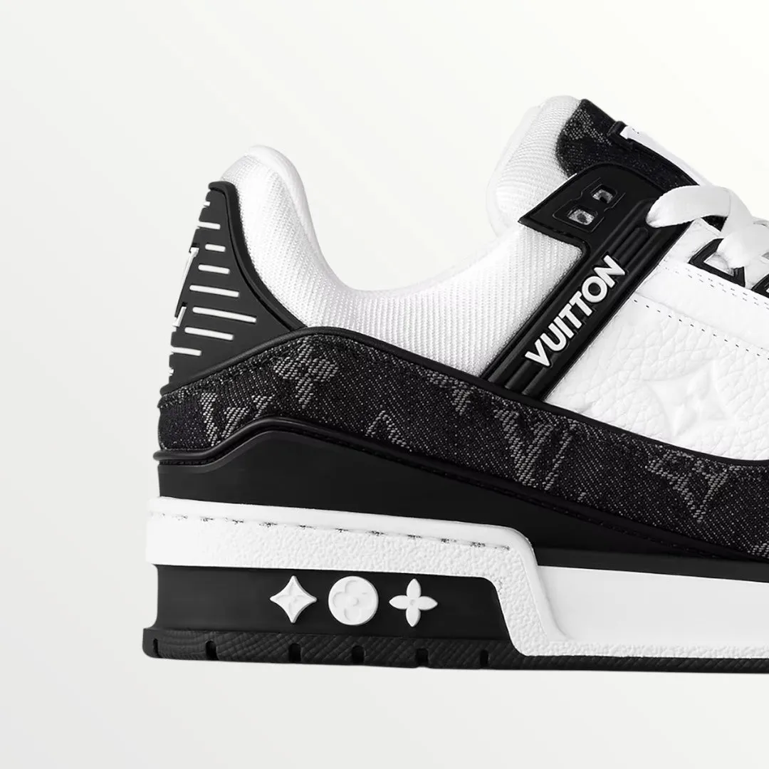 lv trainer sneaker black