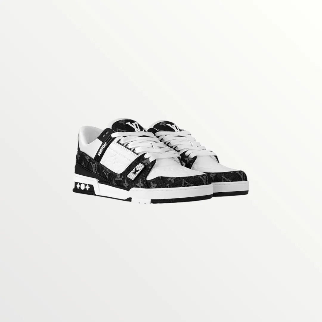 lv trainer sneaker black