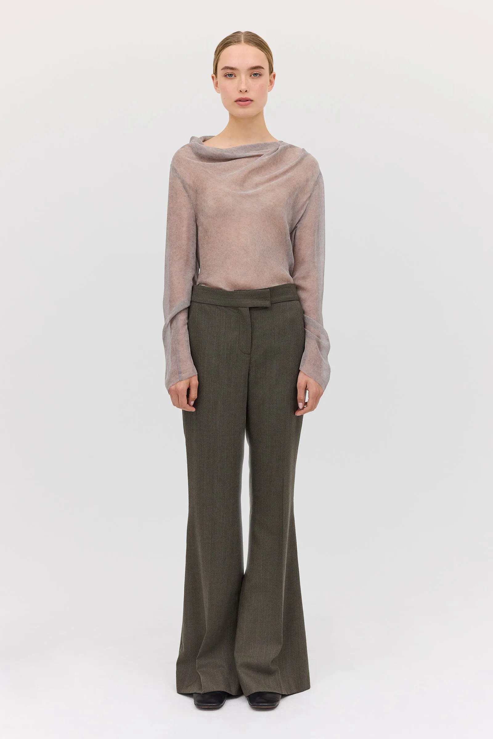 MARLE GEORGETTE CEZANNE LONG SLEEVE TOP