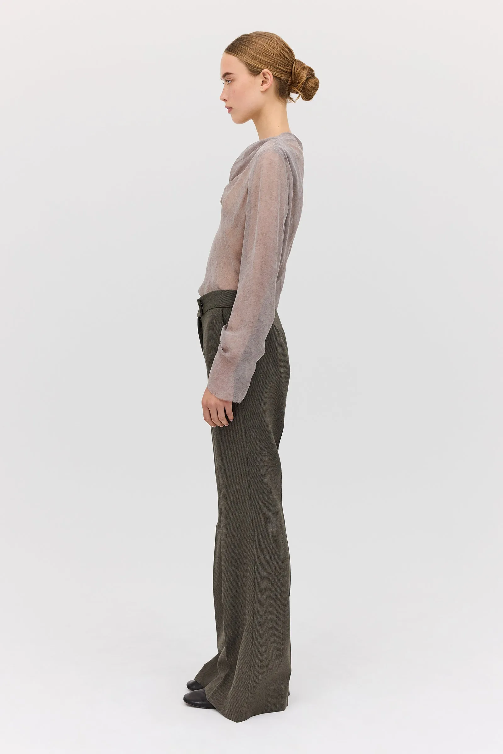 MARLE GEORGETTE CEZANNE LONG SLEEVE TOP