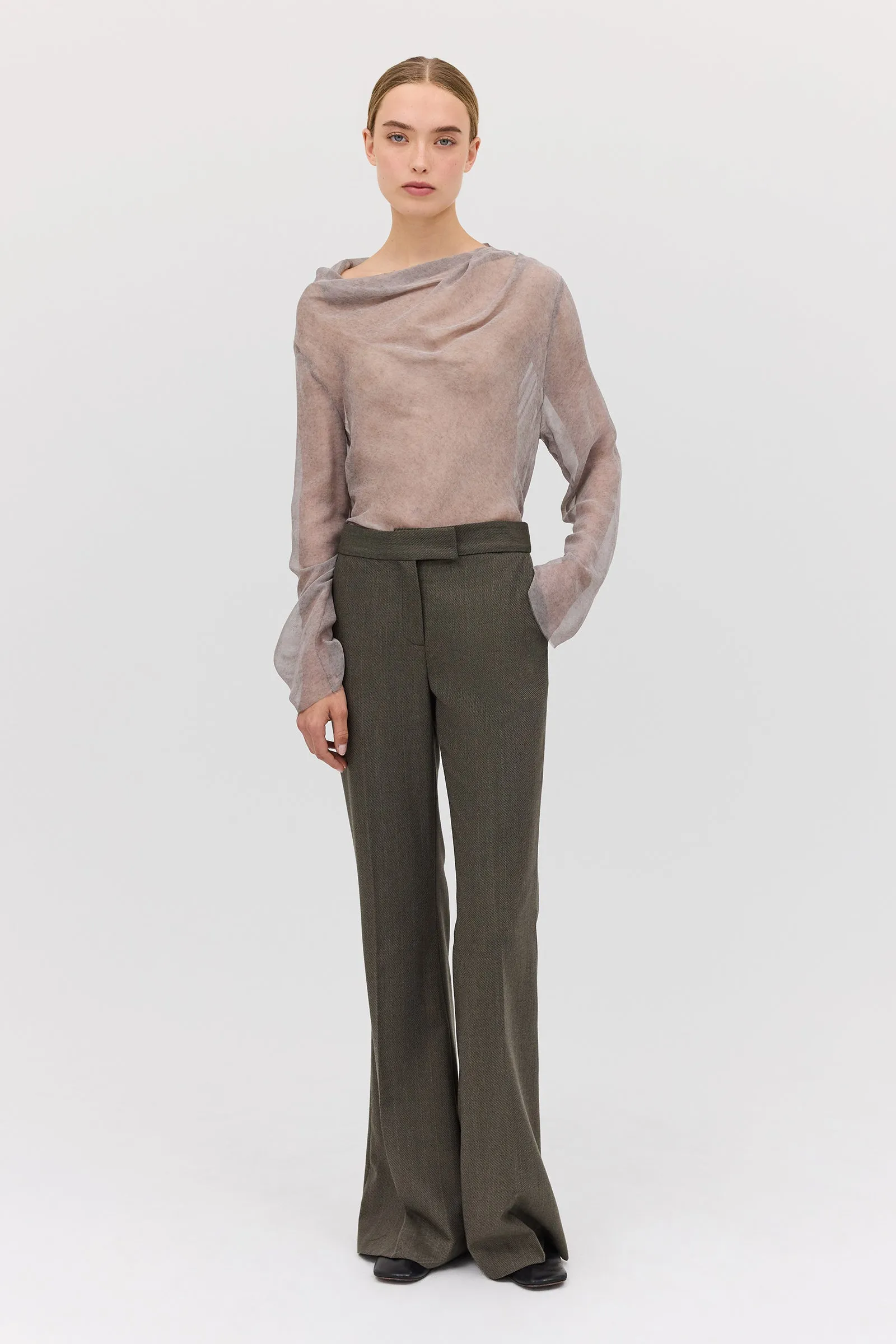 MARLE GEORGETTE CEZANNE LONG SLEEVE TOP