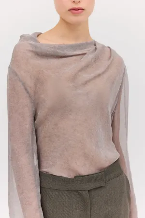 MARLE GEORGETTE CEZANNE LONG SLEEVE TOP
