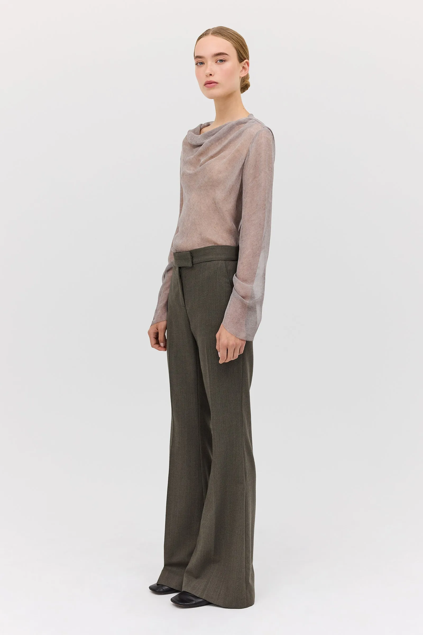 MARLE GEORGETTE CEZANNE LONG SLEEVE TOP