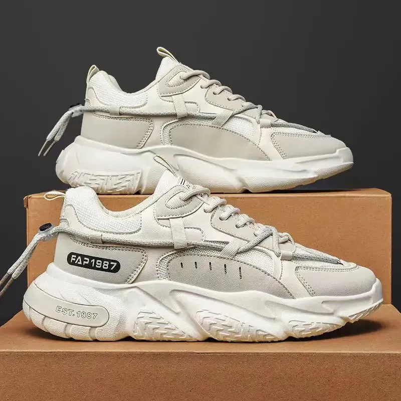 Men Casual Sneakers Lightweight Mesh Flats Running Shoes Comfortable Breathable Cushioned Wear-resistant Soft for Outdoor Sport