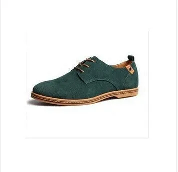 Men Flats shoes 38-48 Suede European style genuine leather Shoes Men's oxfords california casual Loafers