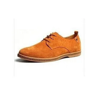 Men Flats shoes 38-48 Suede European style genuine leather Shoes Men's oxfords california casual Loafers
