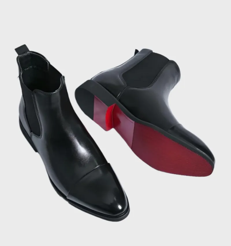 Men's Elegant Black Pointed Toe Ankle Boots | For Everyday Wear