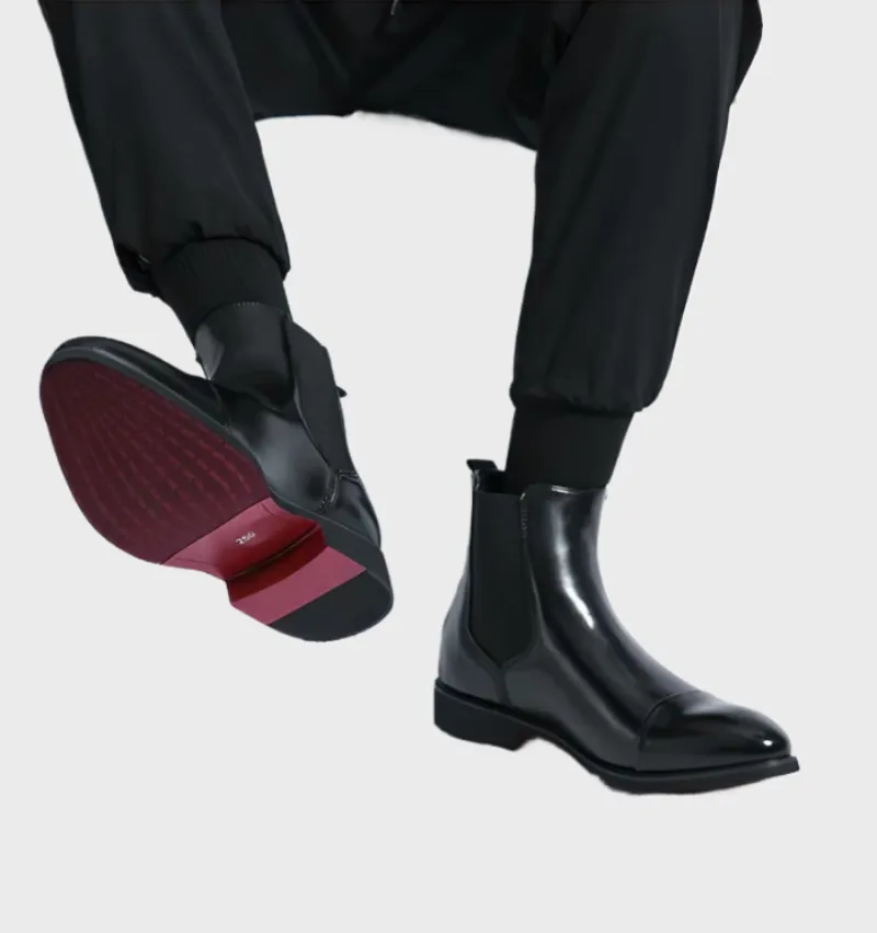 Men's Elegant Black Pointed Toe Ankle Boots | For Everyday Wear