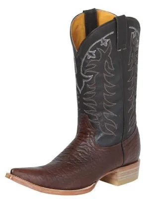 Men's Imit. Bull Neck Western Boots 'El Señor de los Cielos' 41465