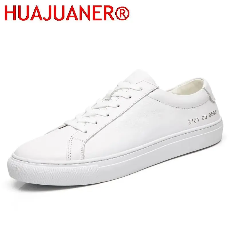 Mens Sneakers Genuine Leather Casual Outdoor Shoes Non-Slip Breathable Luxury Brand Footwear Top Quality Handmade White Shoe Men