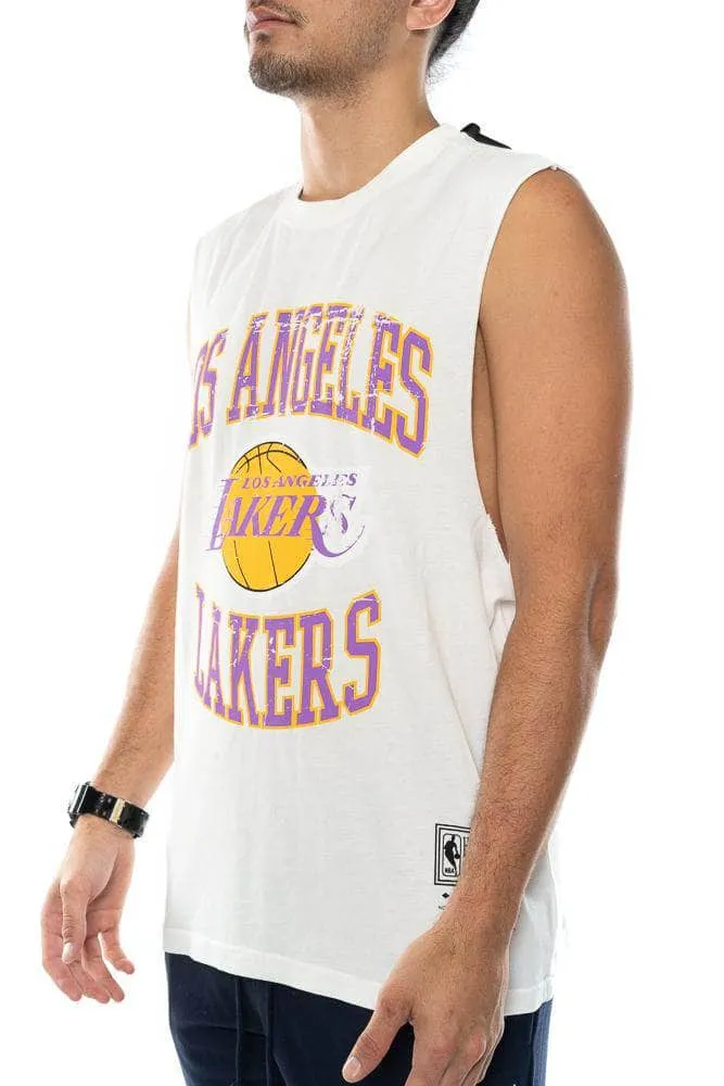 mitchell and ness los angeles lakers vintage crest logo muscle tank