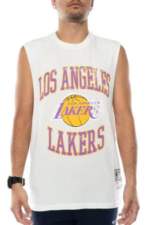 mitchell and ness los angeles lakers vintage crest logo muscle tank