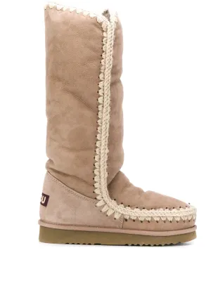 Mou woven detail padded boots