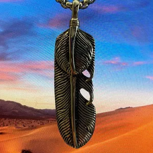 Native American Feather Pendant (#c488)
