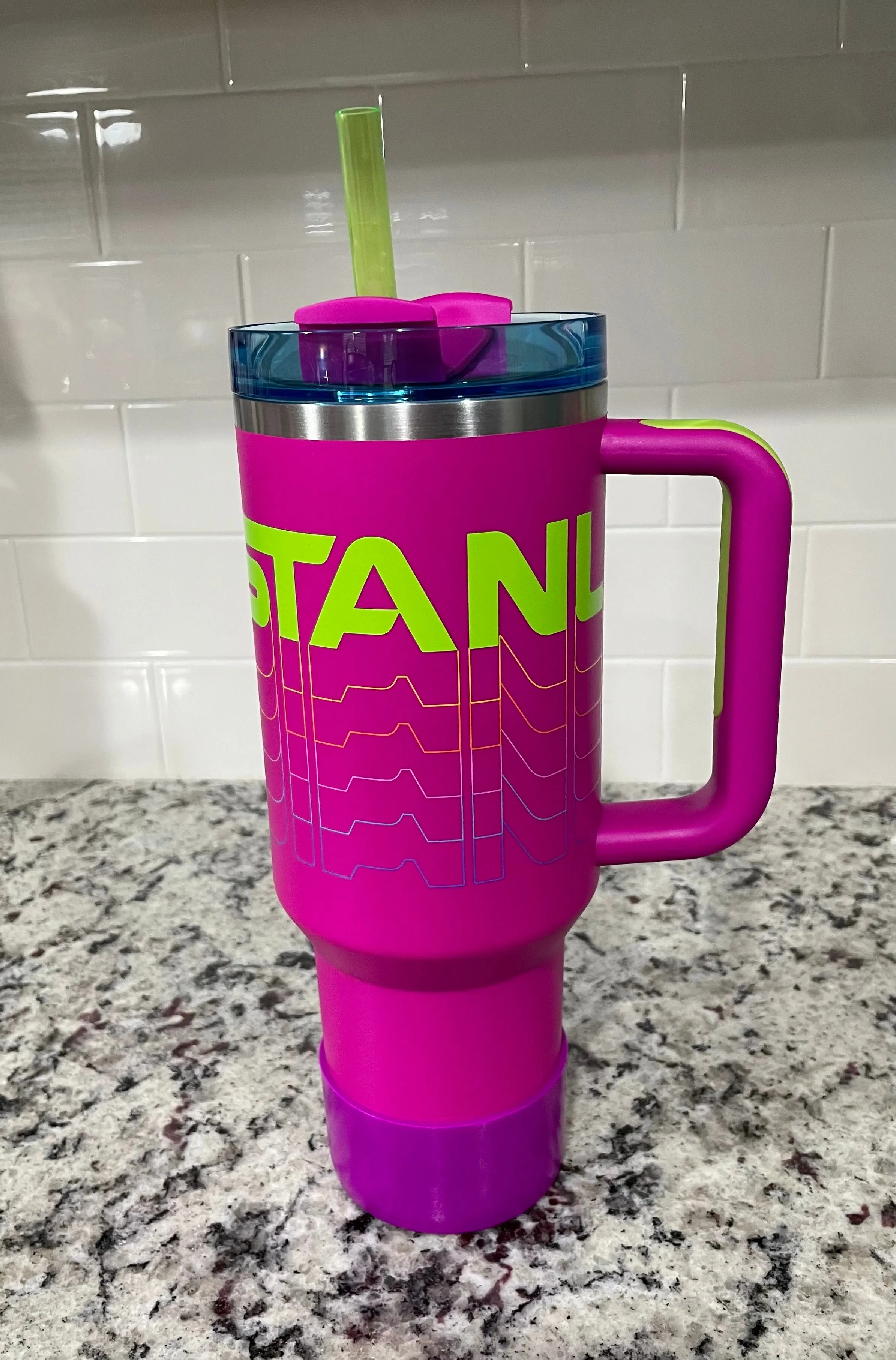 Neon Purple Glossy Tumbler Boot