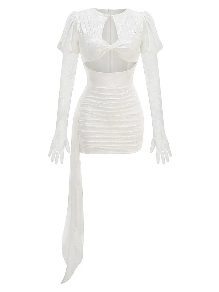 New Sexy Gloves Cutout Mini Dress