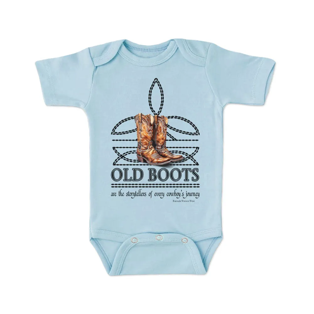 OLD BOOTS Cowboy Boot Stitch Infant Western One Piece Romper