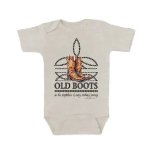 OLD BOOTS Cowboy Boot Stitch Infant Western One Piece Romper